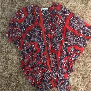 Red White and Blue Maurices kimono